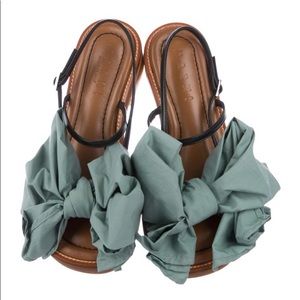 Marni leather bow accent sandals